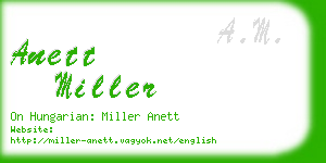 anett miller business card